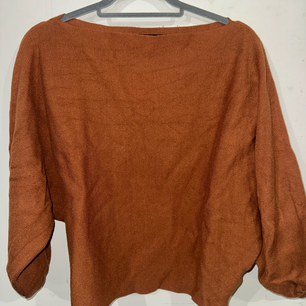 Forever 21 Off-the-Shoulder Burnt Orange Sweater